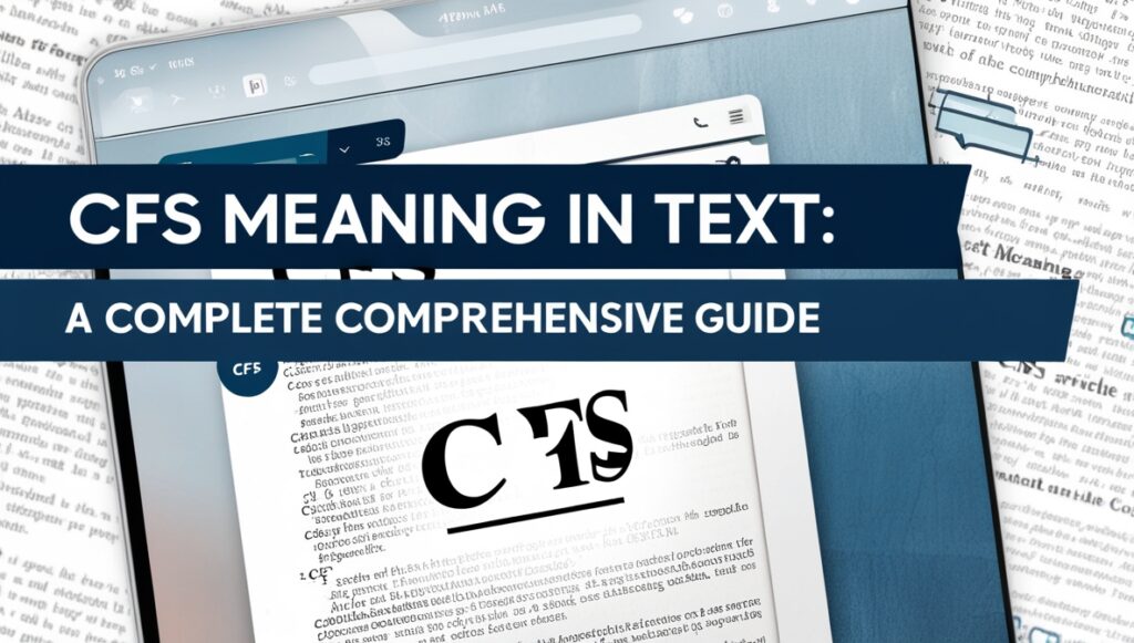 CFS Meaning in Text: A Complete Comprehensive Guide 1