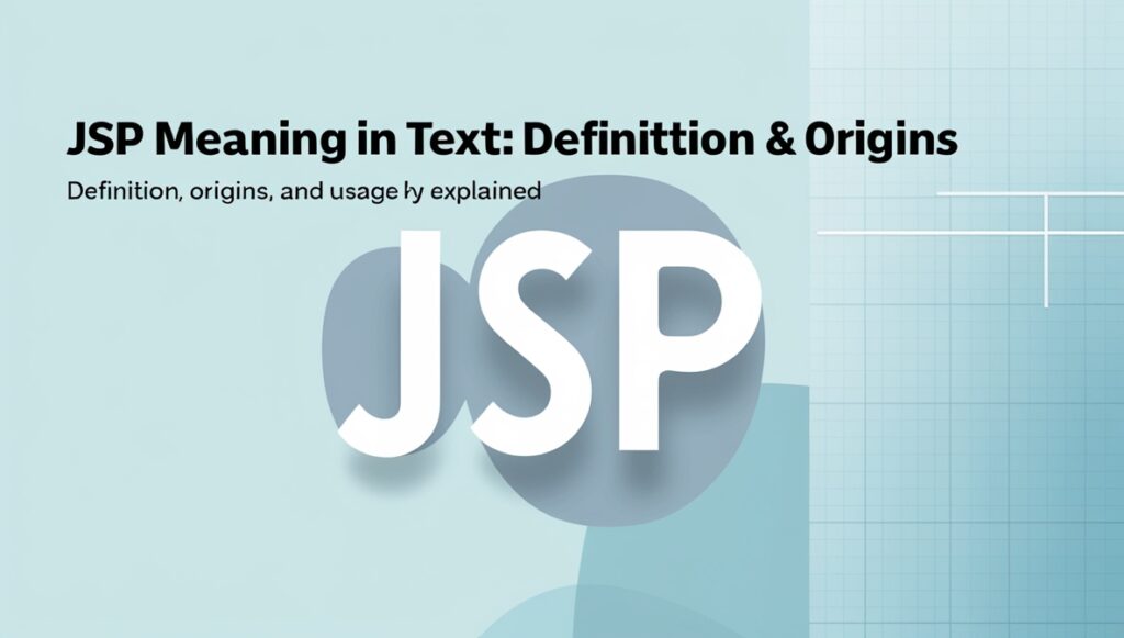 JSP Meaning in Text: Definition, Origins, and Usage Explained 2