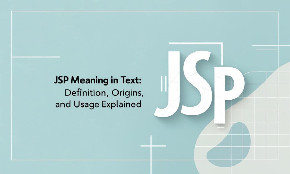 JSP Meaning in Text: Definition, Origins, and Usage Explained